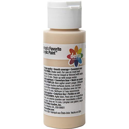 Delta Creative 02085 Ceramcoat Acrylic Paint in Assorted Colors, 2 oz, Natural Beige- Pack of 1 - Image 2