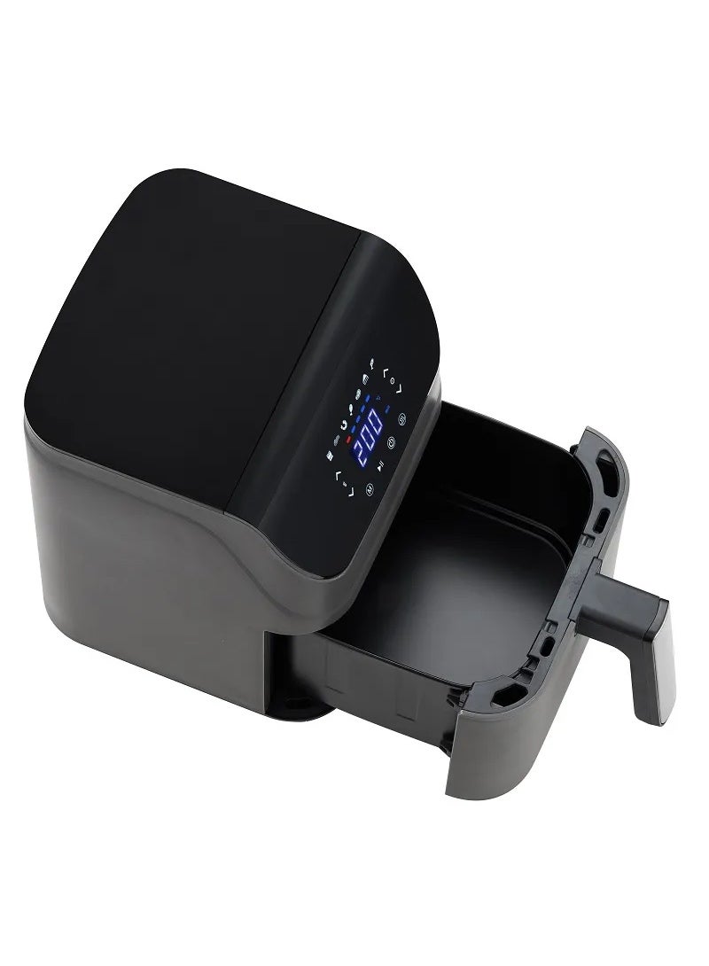 تسلا قلاية هوائية تسلا  6 لتر 1500 واط اسود ديجيتال  7 برامج طهي انبوب تسخين استانلس ستيل - Image 3