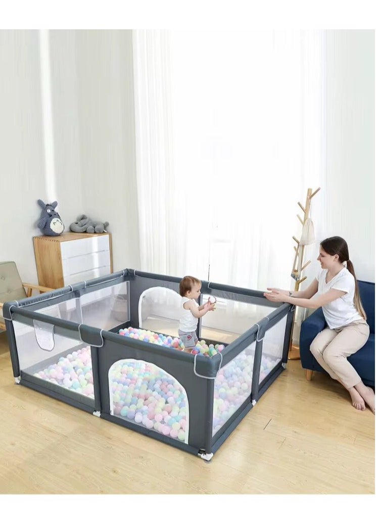 Baby Kids Playpen Activity Center Room Fitted Floor - With 50  Balls  - Image 1