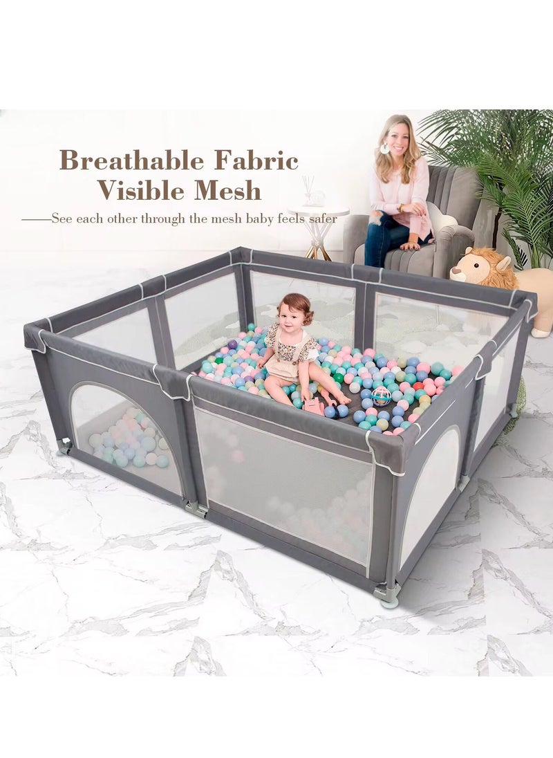 Baby Kids Playpen Activity Center Room Fitted Floor - With 50  Balls  - Image 3