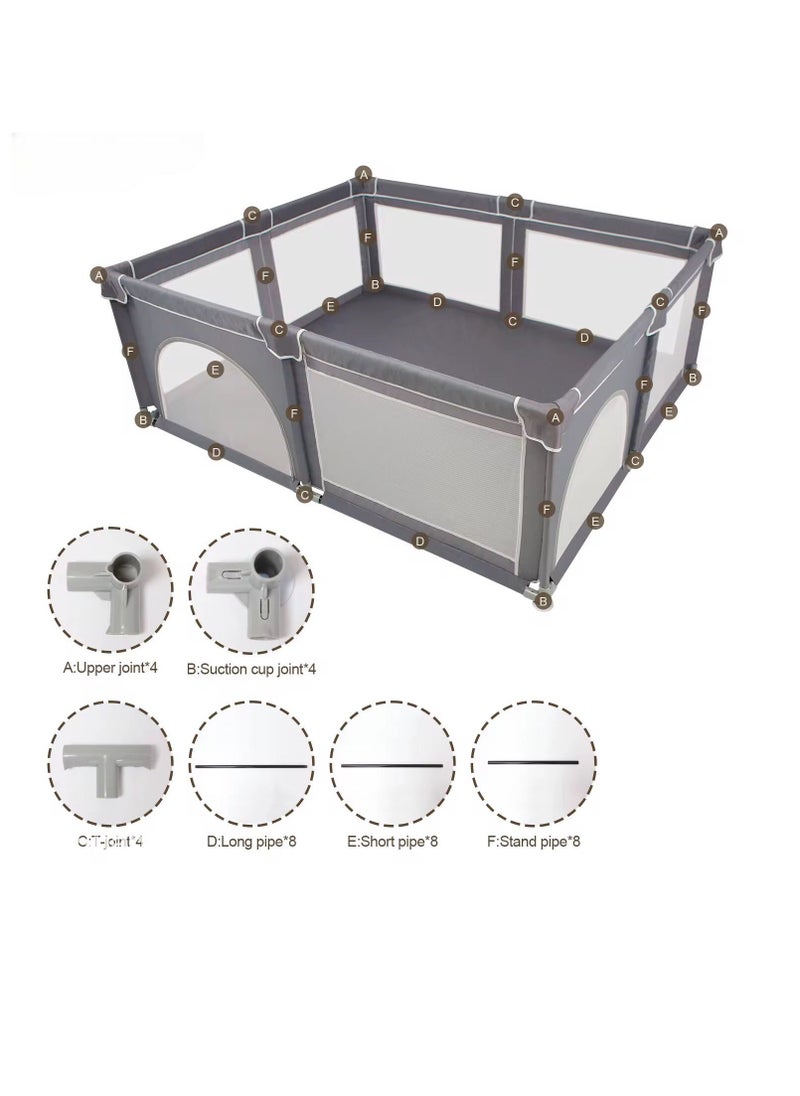 Baby Kids Playpen Activity Center Room Fitted Floor - With 50  Balls  - Image 5