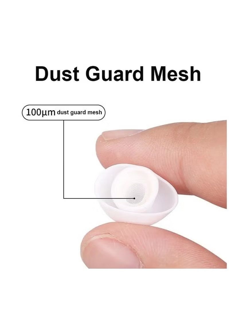 NH Replacement Silicone Ear Tips for AirPods Pro & AirPods Pro 2nd Generation with Noise Reduction Hole 3 Pairs Comfortable Fit White - Image 5