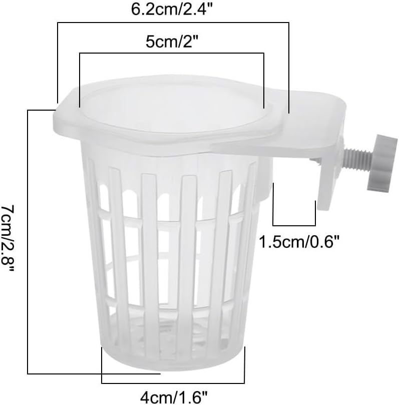 MiOYOOW Aquarium Plant Holder 2PCS WallHanging Fish Tank Plant Pot with Rooting Hole for Aquarium Plants Decorations - Image 4