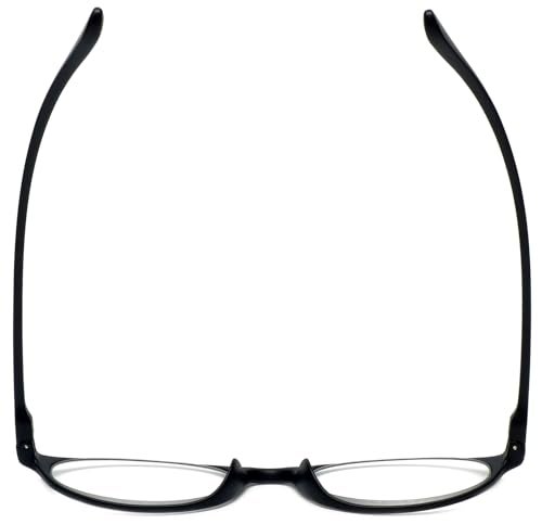 Calabria Unisex 719 Flexie Oval Reading Glasses – Ebony | Lightweight TR90 Flexible Frame | Durable, Bendable Full Rim Readers | Foldable Eyeglasses | Eyewear +3.00 - Image 3