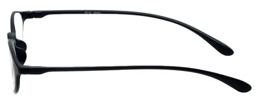 Calabria Unisex 719 Flexie Oval Reading Glasses – Ebony | Lightweight TR90 Flexible Frame | Durable, Bendable Full Rim Readers | Foldable Eyeglasses | Eyewear +3.00 - Image 4