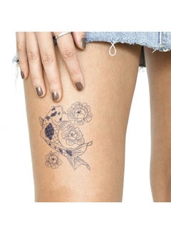 inkbox Inkbox Temporary Tattoos, Semi-Permanent Tattoo, One Premium Easy Long Lasting, Water-Resistant Temp Tattoo with For Now Ink - Lasts 1-2 Weeks, Floral Koi, 4x4in  - Image 4