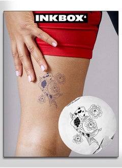 inkbox Inkbox Temporary Tattoos, Semi-Permanent Tattoo, One Premium Easy Long Lasting, Water-Resistant Temp Tattoo with For Now Ink - Lasts 1-2 Weeks, Floral Koi, 4x4in  - Image 1