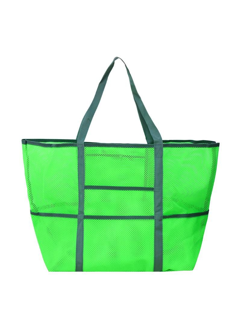 Generic Green Summer Swimming Beach Bag Swimsuit Mesh Storage Bag Large Mesh Storage Bag Sports Travel Handbag