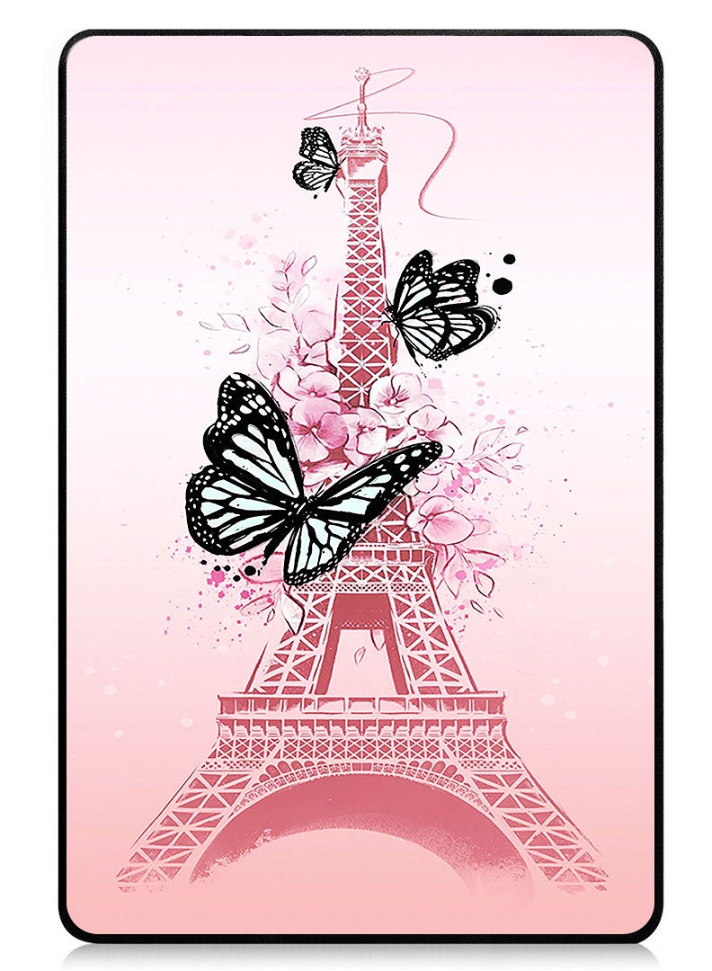 Theodor حافظة واقية قابلة للطي لجهاز Xiaomi Pad 7 و Xiaomi Pad 7 Pro مع قاعدة ثلاثية الطي، استيقاظ تلقائي، غطاء مضاد للصدمات - فراشات سوداء - Image 1