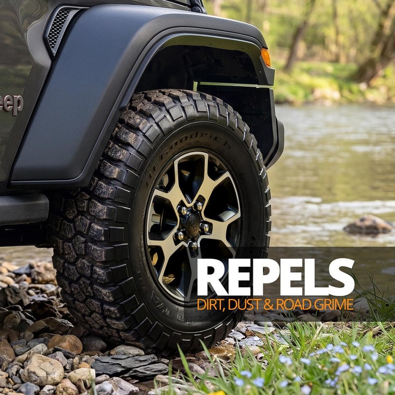 CERAKOTE ® Rapid Ceramic Tire Coat - Long-Lasting Deep Black Tire Shine | Lasts up to 10X longer than traditional tire dressings with a natural satin and a no-sling ceramic finish. Car, truck, & SUV - Image 3