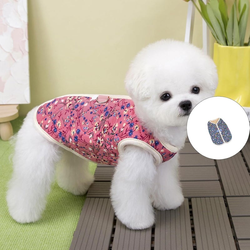 Girl Dog Vest Costume Apparel Fleece Coat Vest Spring Winter Cloth for Puppy and Cats Photo Props Polyester Outfit - Image 2