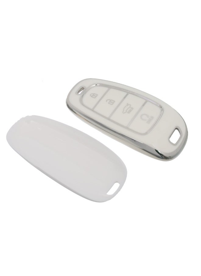 Premium TPU Quality Silicone Key Car Cover for Hyundai Tucson – Durable, Flexible, and Scratch-Resistant Protection for Your Car Keys – Custom Fit Design for a Sleek Look – Compatible with Hyundai Tucson Models - White Silver - pzsku/ZB0D2FB1889405E2113ECZ/45/1741181414/c9ffc492-d0d2-418e-a7c0-7033f86c34e9