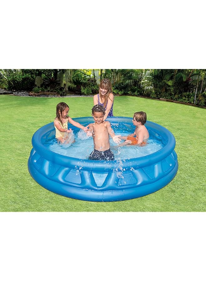 انتكس حوض سباحة قابل للنفخ ذو جانب ناعم أزرق - Image 3