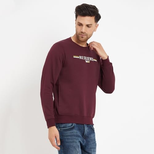 Duke Stardust Men Round Neck Sweatshirt (LF3951A_Wine_XXL) - Image 2