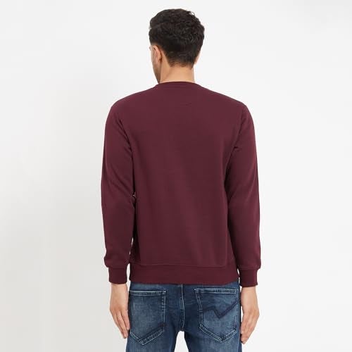 Duke Stardust Men Round Neck Sweatshirt (LF3951A_Wine_XXL) - Image 3