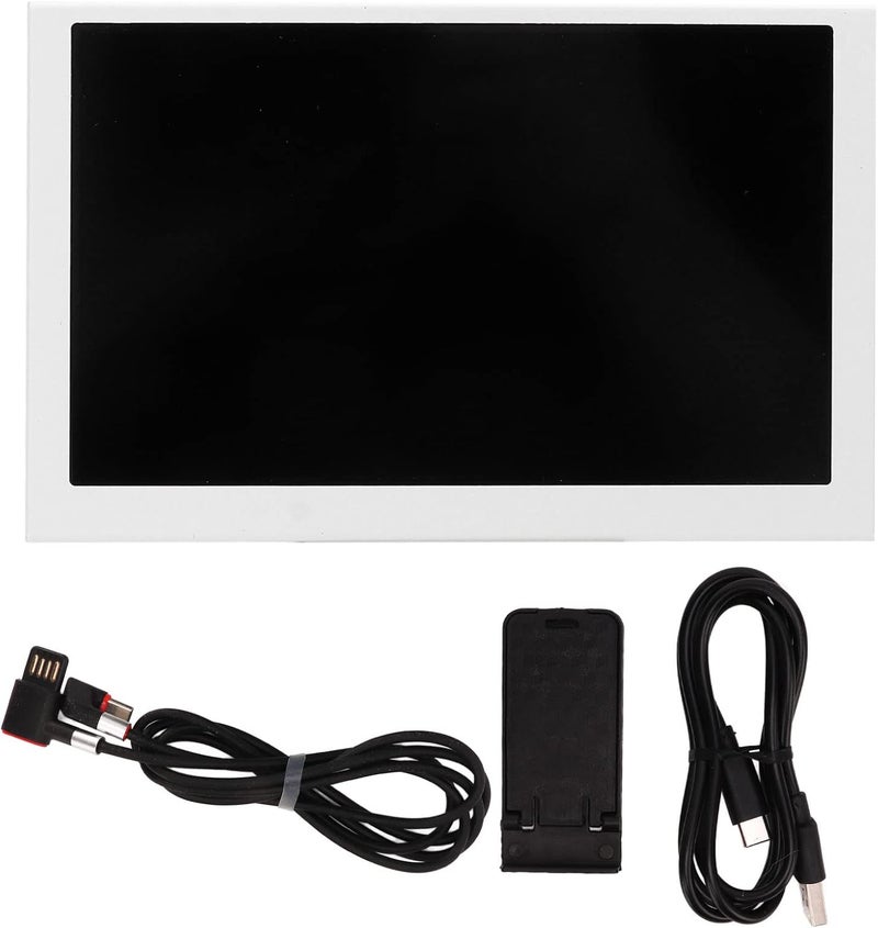 5in IPS Monitor Display Screen, Black Mini Chassis USB Interface Combination Set - Full Viewing Angle, Rotatable Design, Clear Video for Portable Use (White) - Image 1