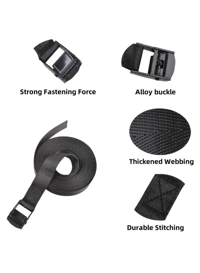 2 Pcs 78 74 Inches Adjustable Straps With Metal Buckles For Cargo Transport - Image 2