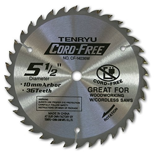 Tenryu CF-14036 Carbide Tipped Saw Blade - 5-1/2 Inch - Image 2