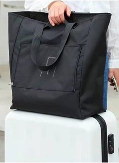 WooFree Foldable Travel Tote Bag Large Capacity Shopping Bag Black  - Image 1