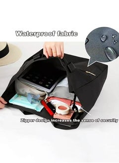 WooFree Foldable Travel Tote Bag Large Capacity Shopping Bag Black  - Image 2