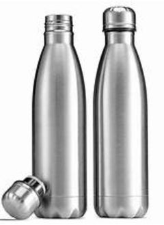 Vitacelli 350ml Stainless Steel Water Bottle Double Walled Sports Water Bottle Vacuum Insulated Cola Shape Travel Thermal Flask Bpa Free, Silver SUS304  - Image 1
