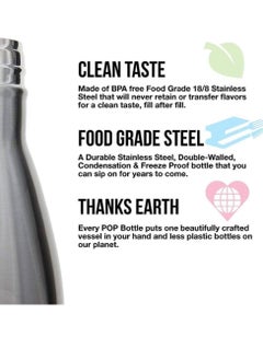 Vitacelli 350ml Stainless Steel Water Bottle Double Walled Sports Water Bottle Vacuum Insulated Cola Shape Travel Thermal Flask Bpa Free, Silver SUS304  - Image 5