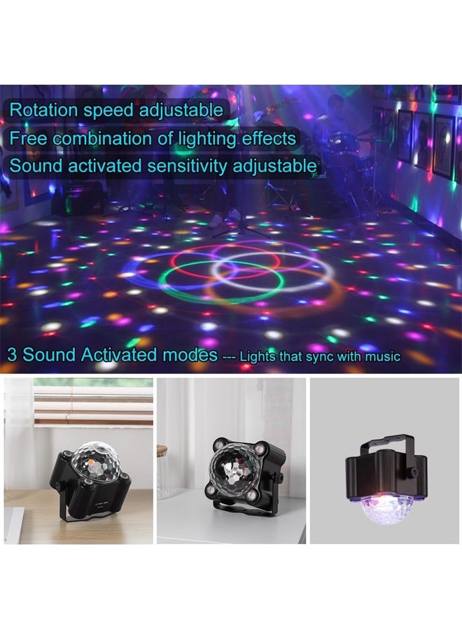 DUNISO Stage Lights，Disco Ball Party Lights，Sound Activated Strobe DJ Stage Lighting for Indoor Room Outdoor Dance Floor Parties Birthday Rave Home Karaoke Halloween Christmas Wedding Show Bar Club  - Image 5