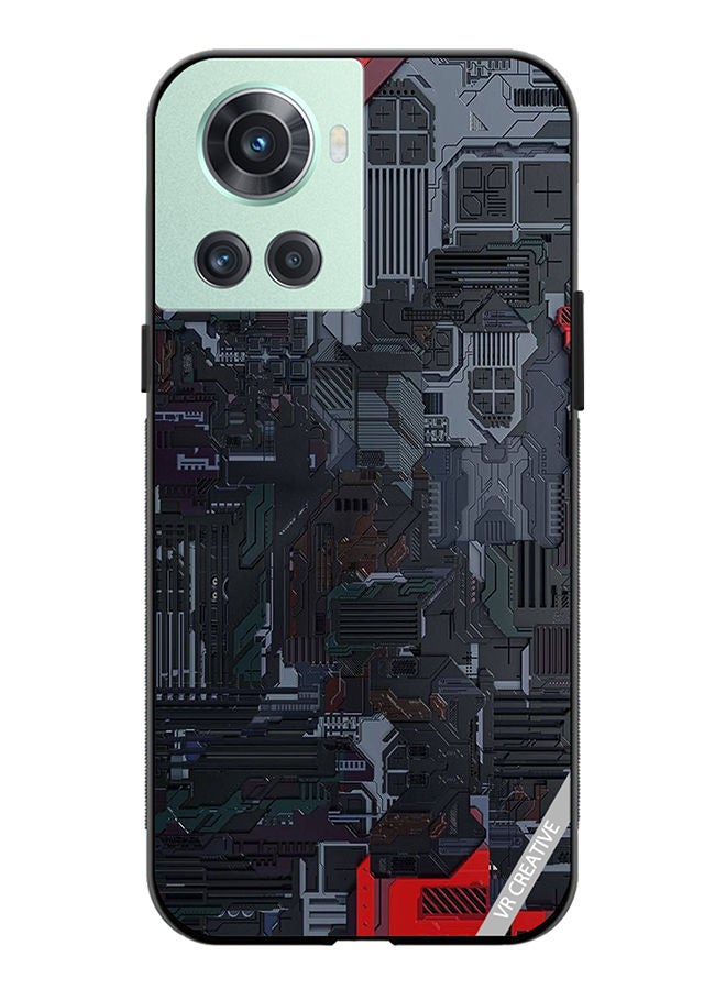 VR CREATIVE Protective Case Cover For OnePlus 10R Tech Design Multicolour - Image 1