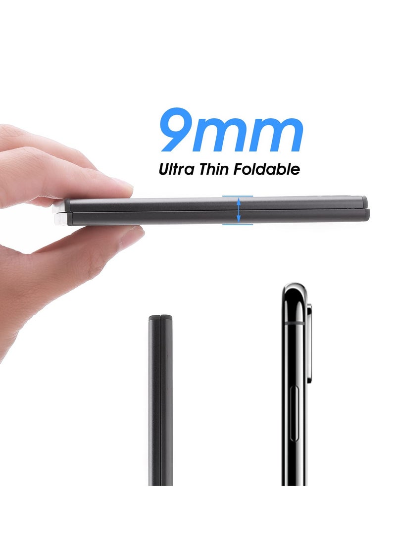 Excefore Metal Foldable Phone Stand, Adjustable Cell Phone Holder for Travel, Compatible with Smartphones and Tablets, Portable Phone Stand for Easy Viewing - Image 2