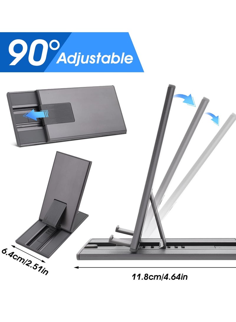 Excefore Metal Foldable Phone Stand, Adjustable Cell Phone Holder for Travel, Compatible with Smartphones and Tablets, Portable Phone Stand for Easy Viewing - Image 3