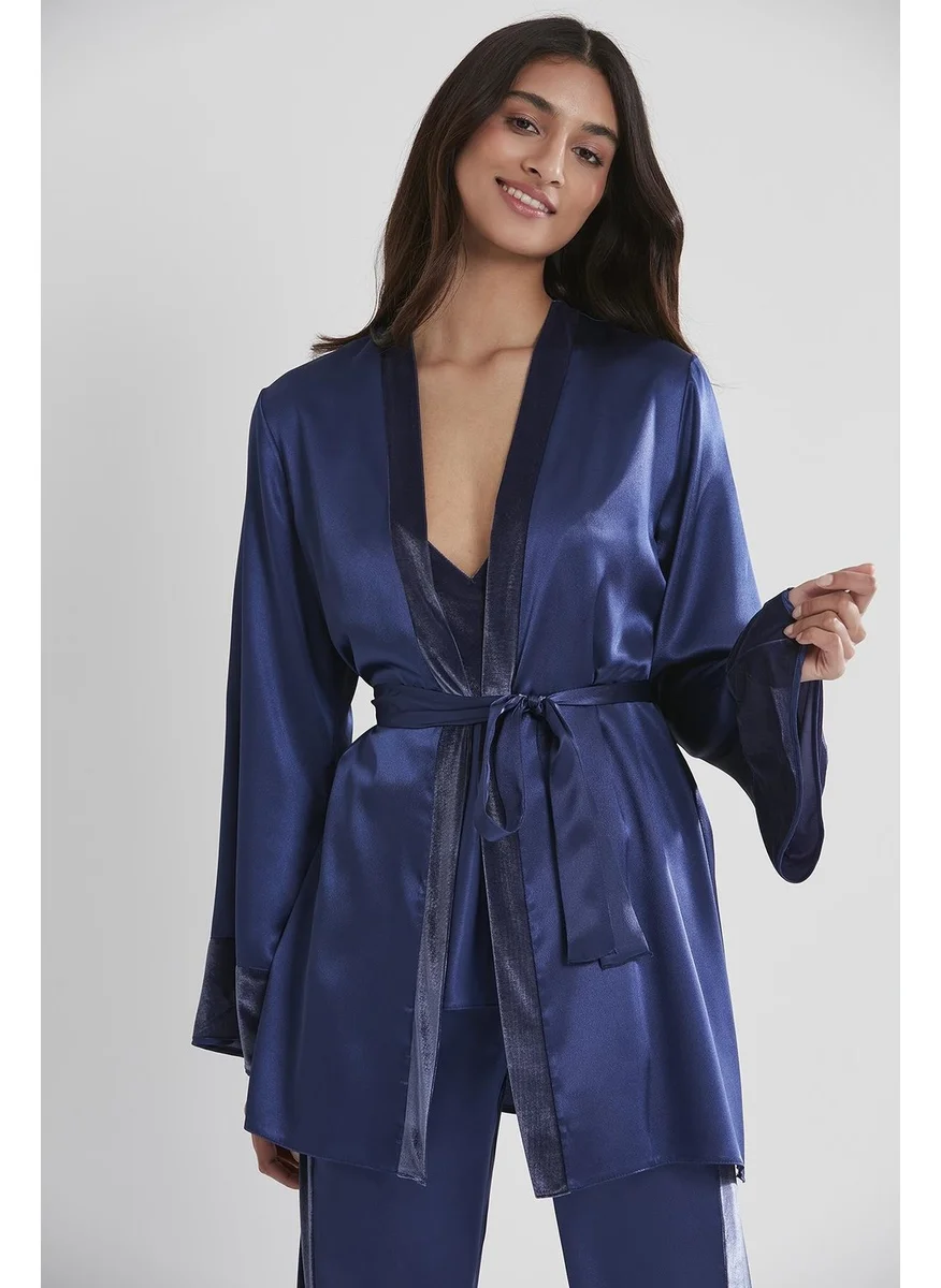 بيير كاردان Velvet Satin 3-Piece Pajamas Set - 2040