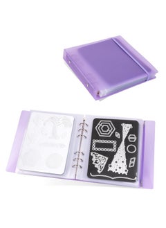 UNIMEIX UNIMEIX 12 Pcs Magnetic Sheets for Dies Storage with 1 Pocket Folder, Storage Stamp and Die Storage Pockets Die Cut Storage for Card Making Supplies(0.8 mm Thickness, Purple)  - Image 1
