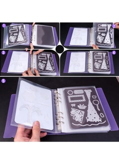 UNIMEIX UNIMEIX 12 Pcs Magnetic Sheets for Dies Storage with 1 Pocket Folder, Storage Stamp and Die Storage Pockets Die Cut Storage for Card Making Supplies(0.8 mm Thickness, Purple)  - Image 2