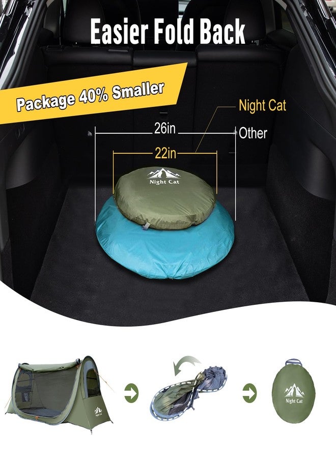 Night Cat Pop-up Camping Tent: 1 Person Tent Waterproof Instant Easy Setup Tunnel Tent Fits for Camping Cot (Excluded) - Image 2