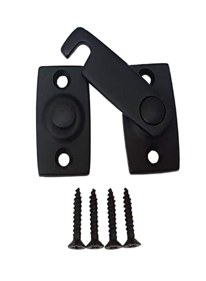 QCAA Solid Brass Shutter Bar/Door Latch, 7/8" x 2-3/32", Matte Black, 1 Pack, Made in Taiwan - Image 1