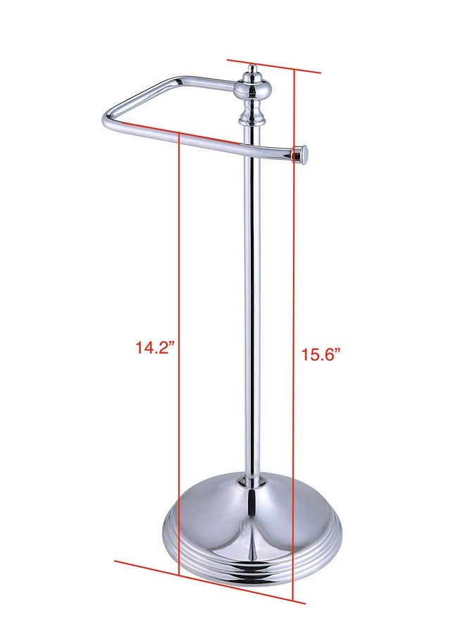 SunnyPoint Heavy Weight Classic Decorative Metal Fingertip Towel Holder Stand for Bathroom, Kitchen, Vanity and Countertops; Hanging Bar is 14.2" Height. (Chrome, 15.6" x 5.6" x 5.6") - Image 5