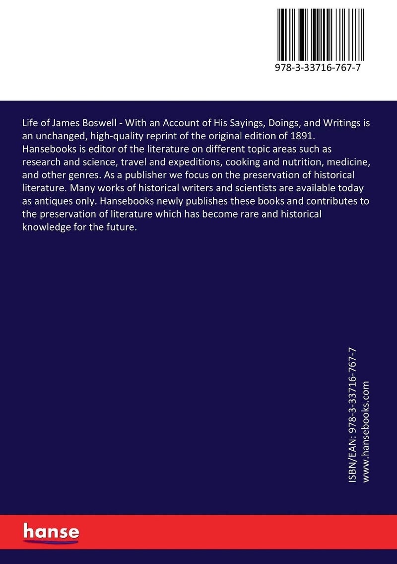 Life of James Boswell: With an Account of His Sayings, Doings, and Writings  - Image 2