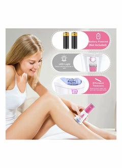 SYOSI Facial Epilator, Cordless Facial Hair Removal for Women Face & Body Hair Remover, Electric Mini Epilator with LED Light, Bikini Trimmer for Facial Body Armpit Bikini Leg  - Image 4