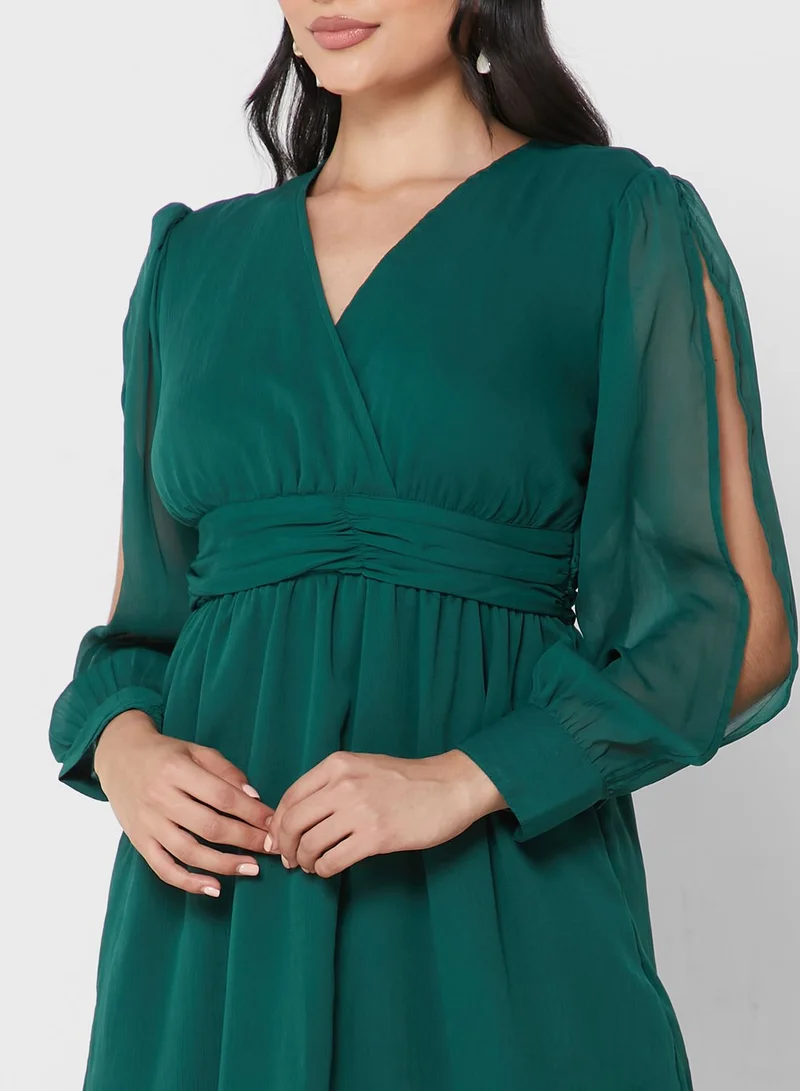 ELLA Puff Sleeve A-Line Dress