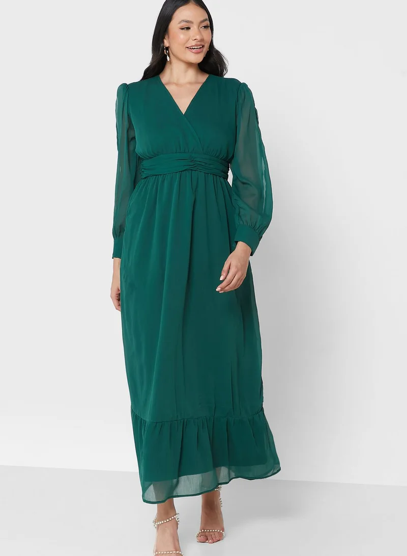 ELLA Puff Sleeve A-Line Dress