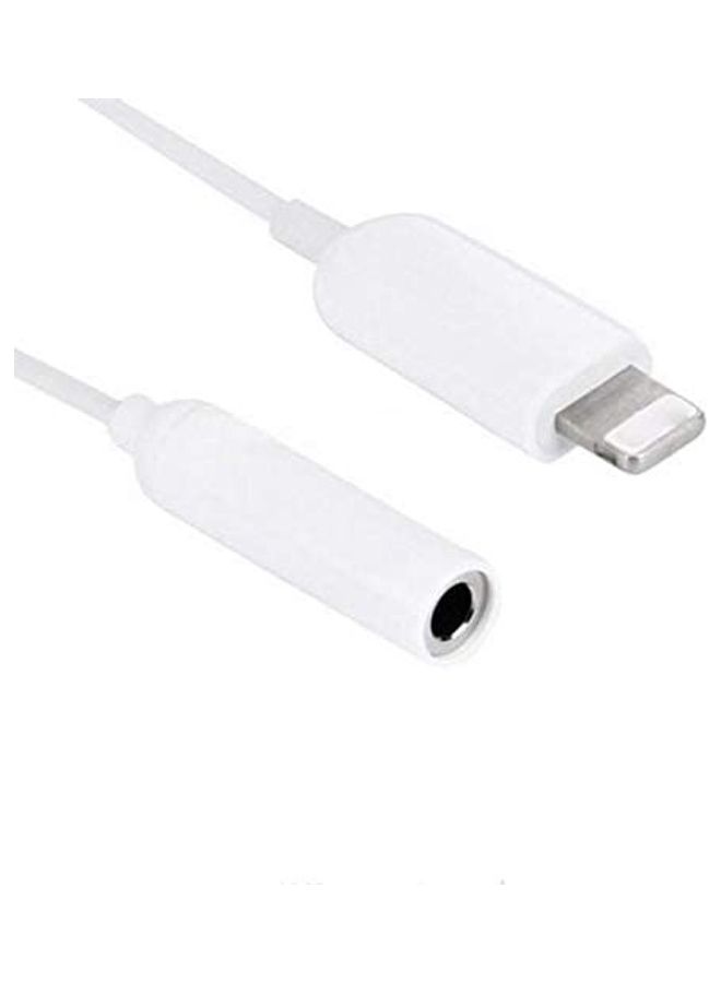 ICS Lighting To 3.5mm Headphone Jack AUX Splitter Audio Adapter For iPhone White - Image 2