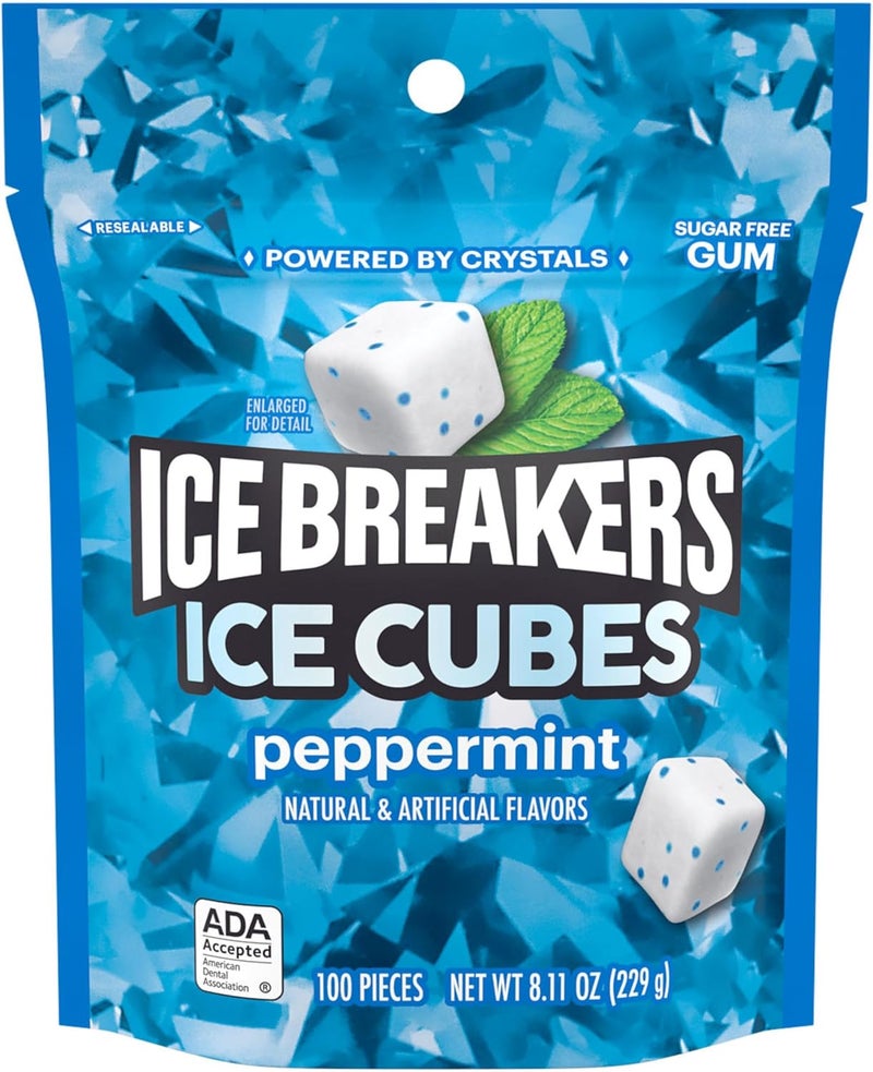 Ice breakers علكة آيس بريكرز بنكهة النعناع خالية من السكر - 100 قطعة - Image 2