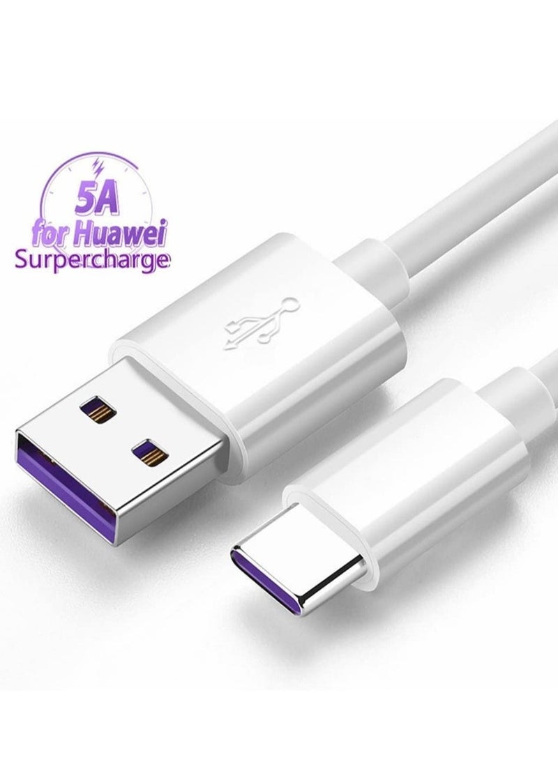 Raxoom كابل USB C 5A كابل شحن سريع شاحن USB نوع C (عبوة 2) متوافق مع Huawei P20 Lite Mate 20 Pro P20 Samsung S10 Plus S9 S8 Note 9 LG G5 G6 Xiaomi Mi A2 Mi 9 وغيرها - 1 متر - Image 2