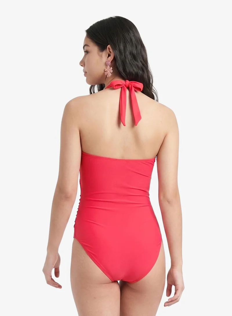Ginger Halter Neck Tummy Control Swimsuit