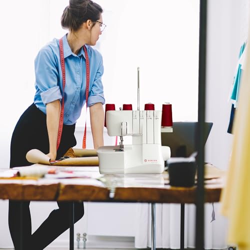 SINGER S14-78 Serger with Accessory Kit | Overlock Machine with 2-3-4 Stitch Capability, 1200 Stitches/Minute, Differential Feed, LED Light & Free Arm, White - Image 3