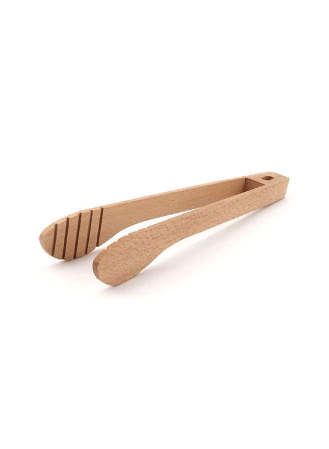 بارفيت ملقط طعام خشبي متين بتصميم مريح بني - Image 3