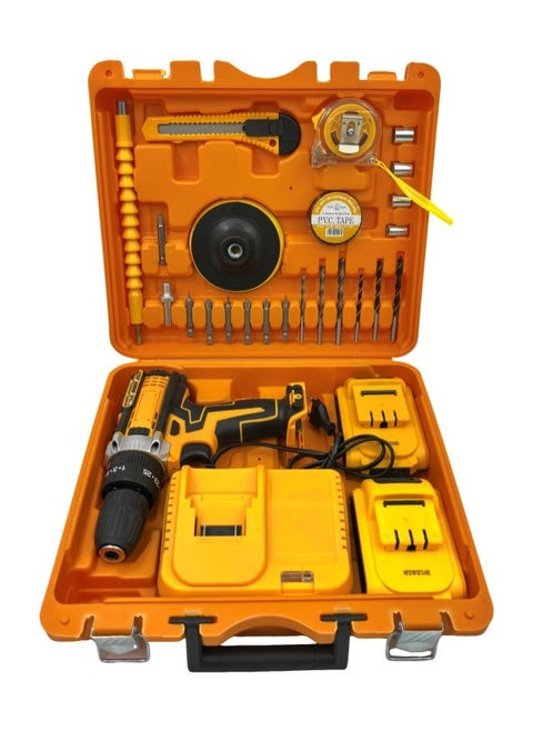 Portable 36V Cordless Drill Kit Double Battery 38Nm Torque  Settings, and an Extensive Set of 28 Pieces