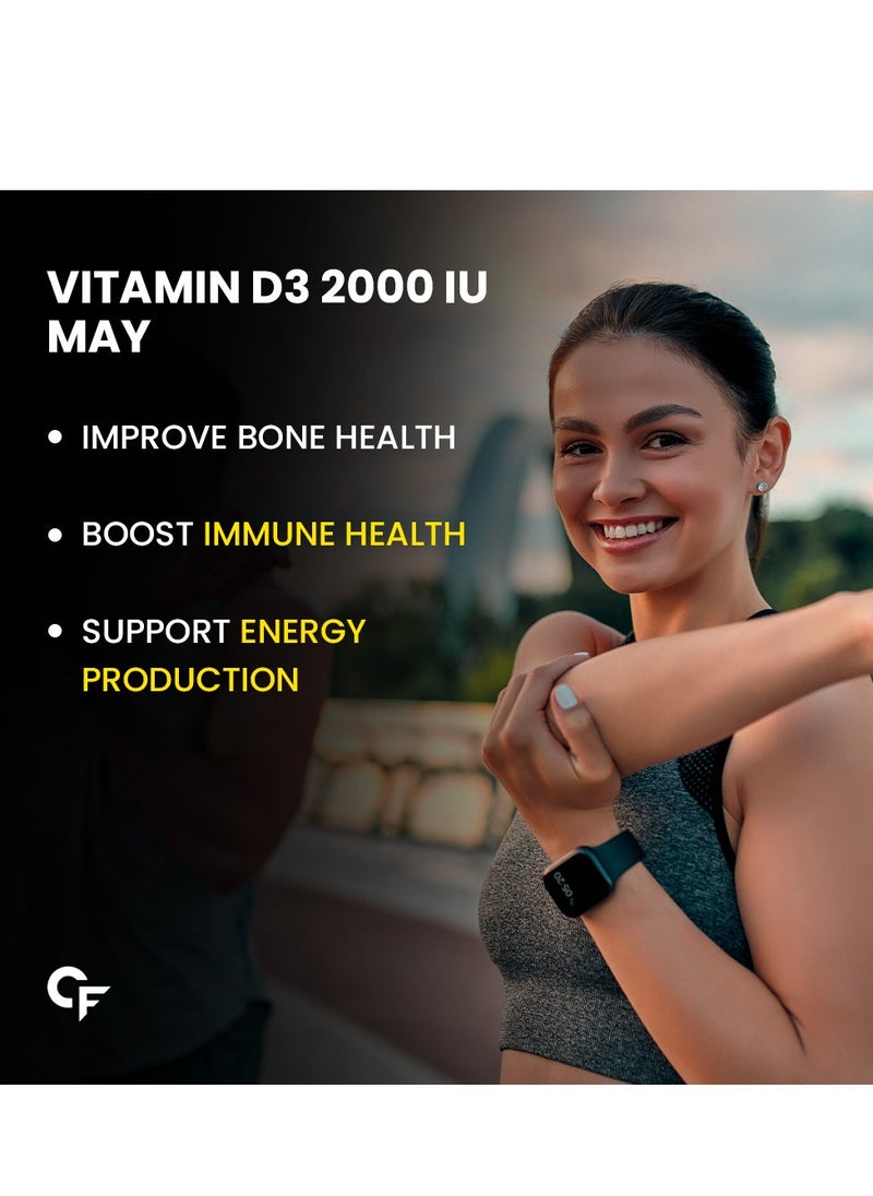 CARBAMIDE FORTE Vitamin D3 2000Iu Vitamin D Tablets For Bone And Immune Health D3 Supplement Orange Flavour 120 Tablets  - Image 5