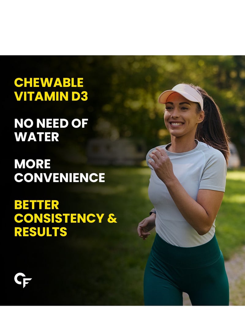 CARBAMIDE FORTE - Vitamin D3 2000Iu Vitamin D Tablets For Bone And Immune Health D3 Supplement Orange Flavour 120 Tablets - Image 1