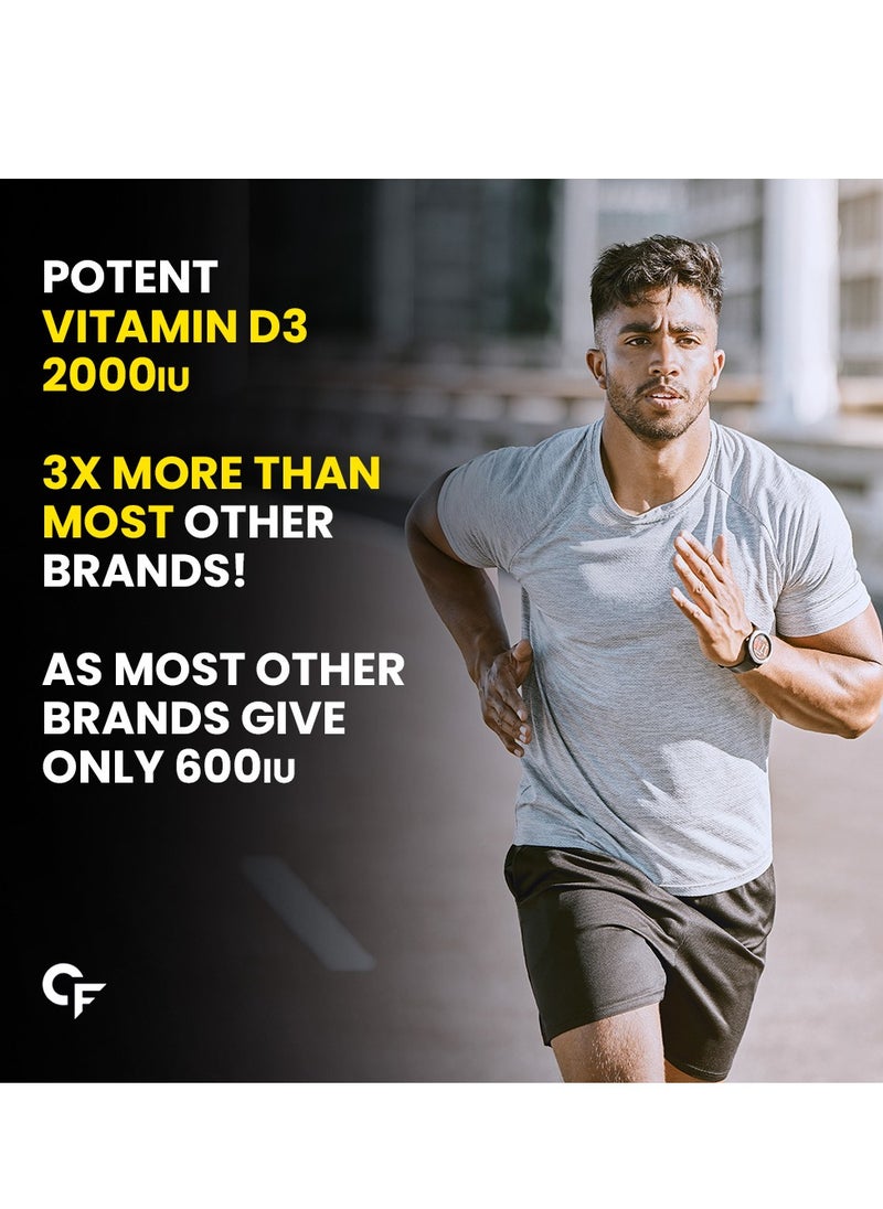 CARBAMIDE FORTE Vitamin D3 2000Iu Vitamin D Tablets For Bone And Immune Health D3 Supplement Orange Flavour 120 Tablets  - Image 3